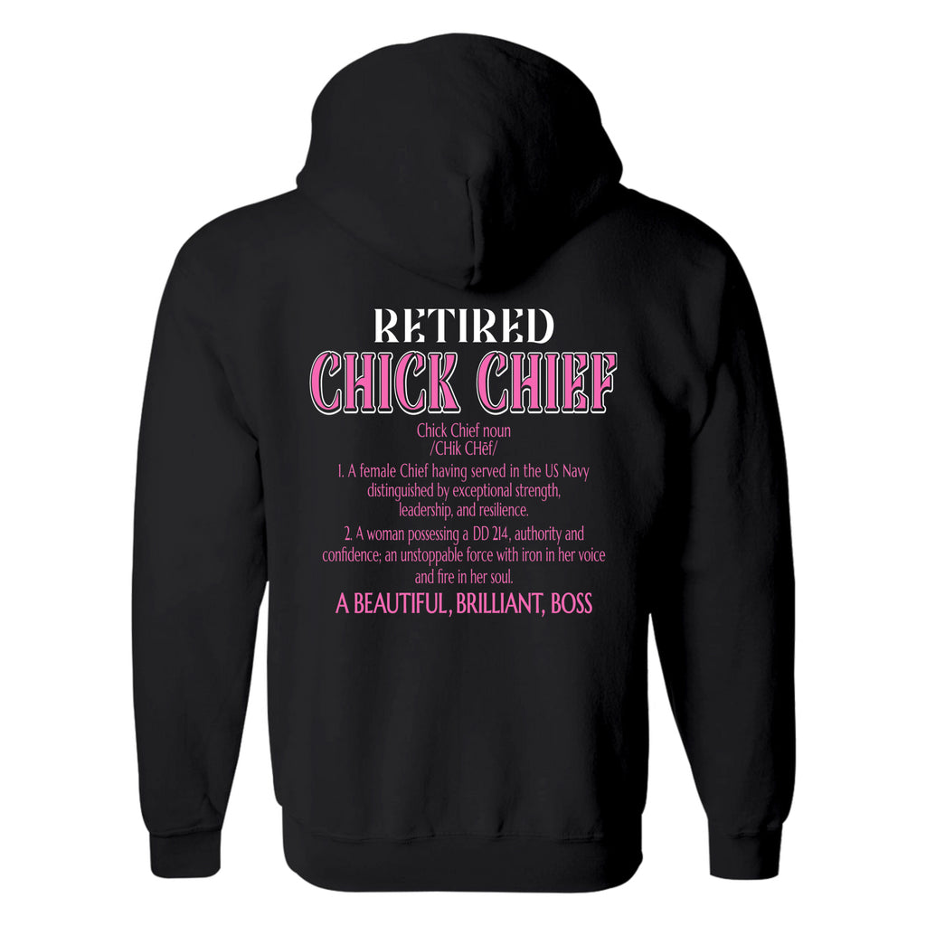 Retired Chick Chief Defined Black Hoodie