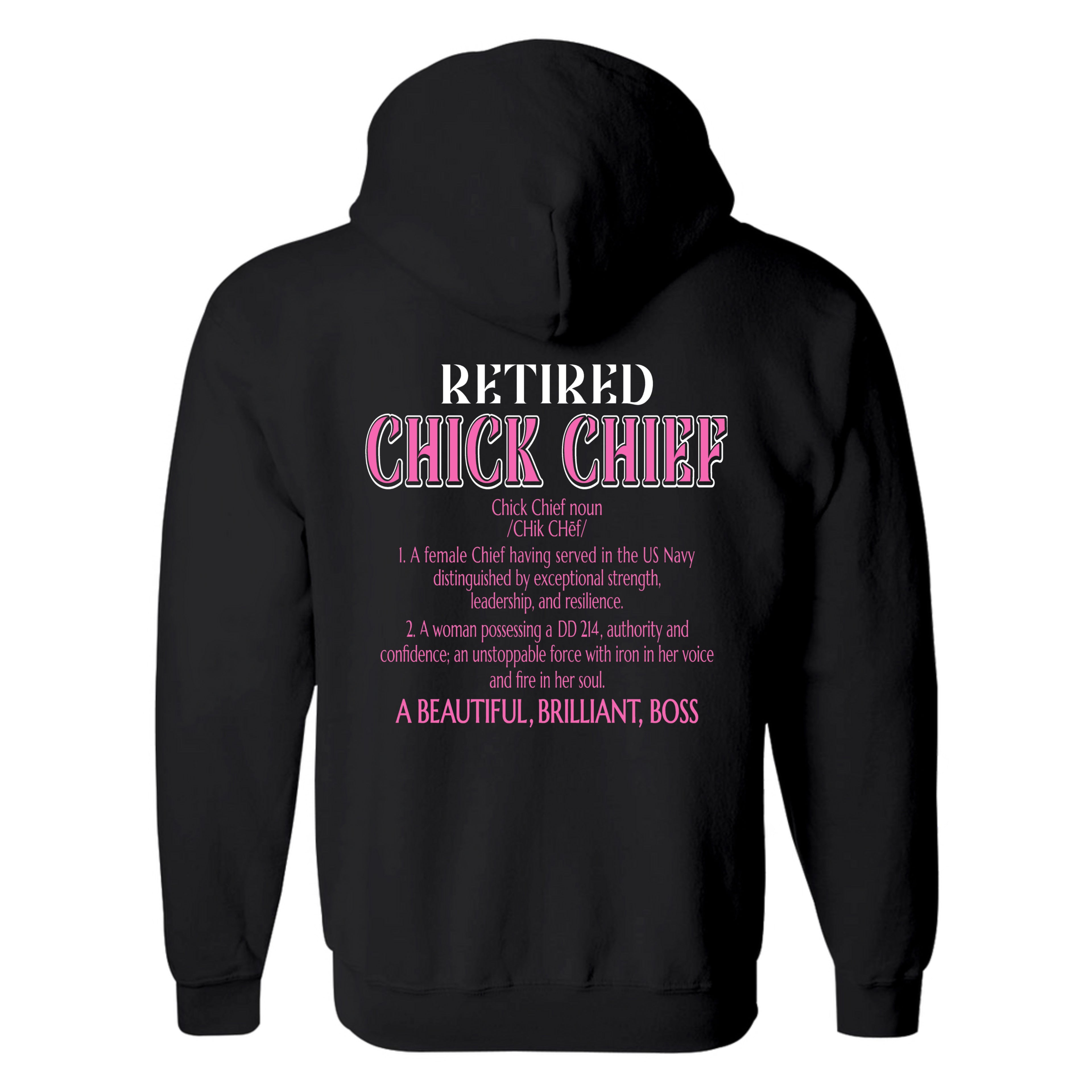 Retired Chick Chief Defined Black Hoodie